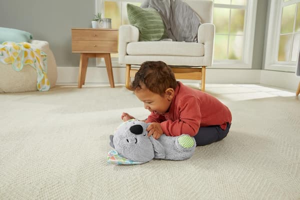 Ny åndende og lysende sød søvnmusikdukke New Grey Koala