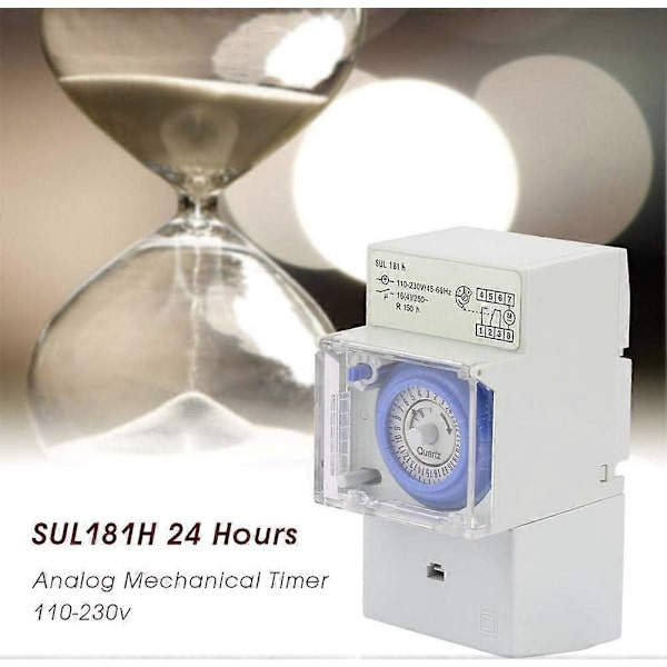 Timer, 24-timers tidsafbryder, analog mekanisk timer