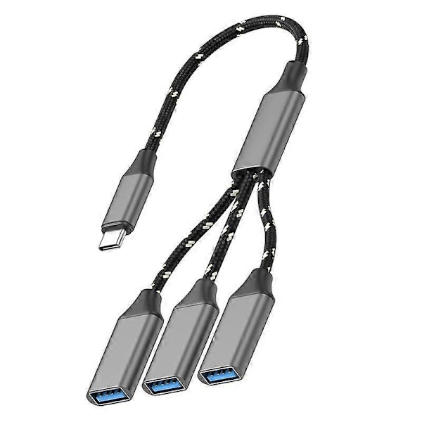 OTG-utvider splitter USB-C / Type-C til USB-A Grey