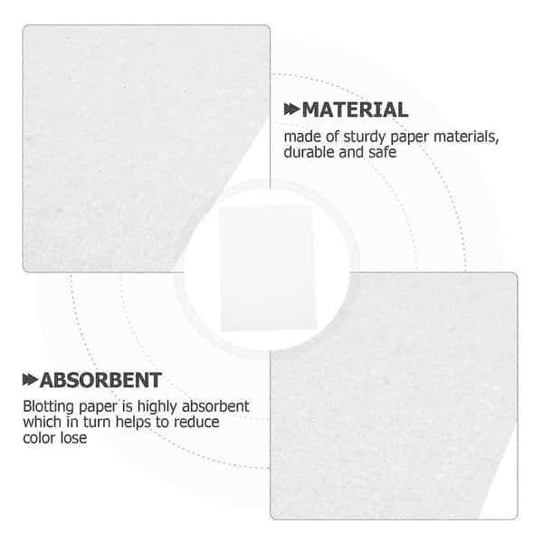 Kraft Torkpapper För Bläck Blompressningspapper För DIY-projekt Och Hantverk Vit Rektangulär 30-pack