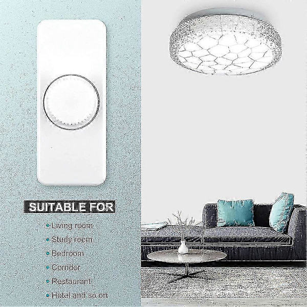 Inline roterende dimmerbryter for LED- og glødebelysning