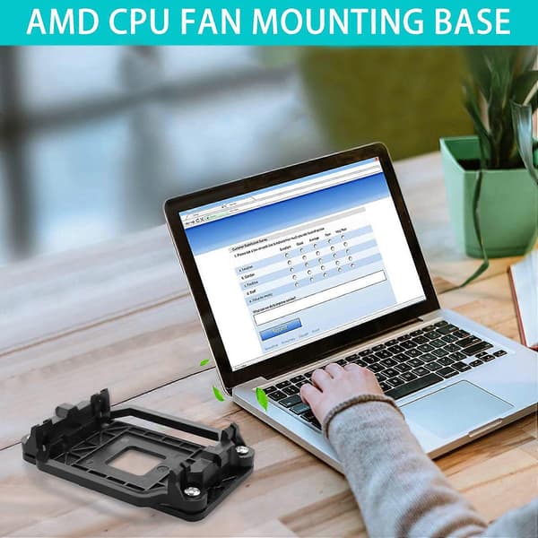 CPU-viftebase svart plast for AMD AM2 AM3-sokkel