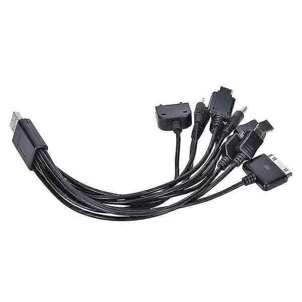 10-i-1 USB-opladerkabel til mobiltelefoner