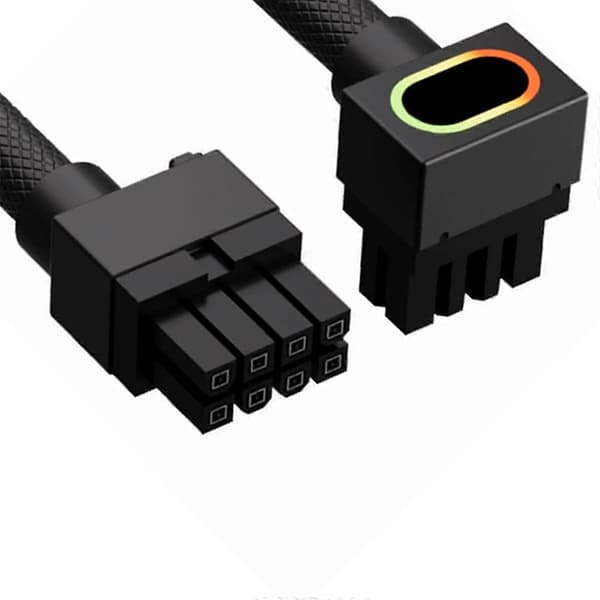 AIJS 8Pin CPU forlængerkabel med ARGB computerstrømkabel