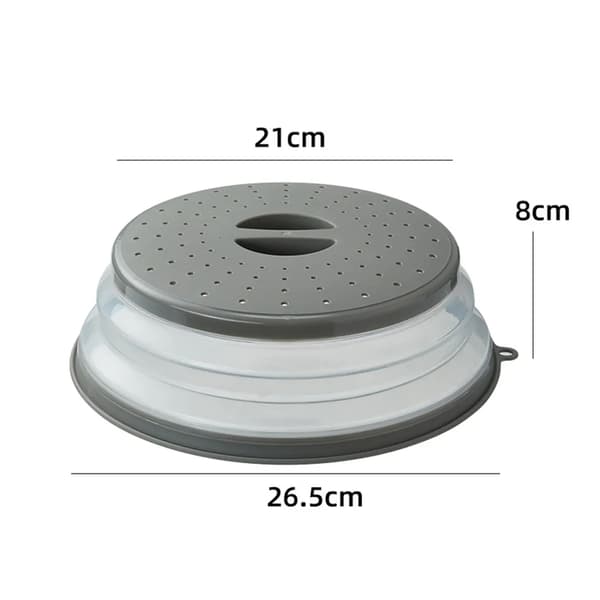 Ventilert, sammenleggbart mikrobølgelokk, sammenleggbart