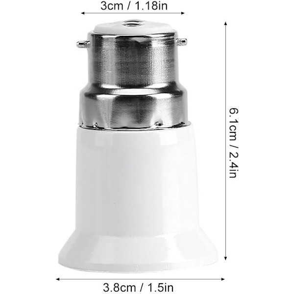 B22 till E27 glödlampadapter