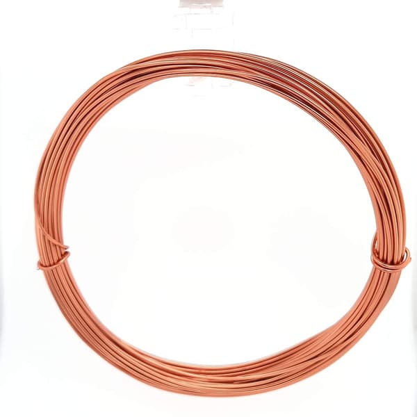 4,9 meter kobberfarget aluminiumstråd, 1,5 MM diameter