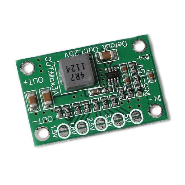 til DC Step Down Power Converter Board 5-16V til 1.25V 1.5V 1.8V 2.5V 3.3V 5V 3A