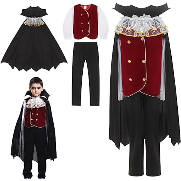Størrelse: M Gutter Vampyr Kostyme Halloween Cosplay Kostyme Grev Barn
