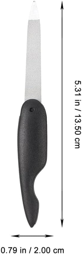 Neglefil 8 stk. Foldbare neglefile Dobbeltsidet rustfrit stål