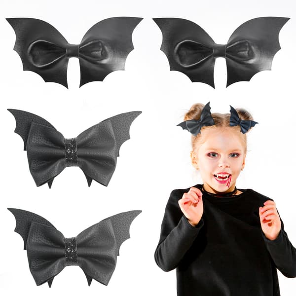 Bat Wing Hårklemme til Børn Halloween Hår Tilbehør Glitter Ch