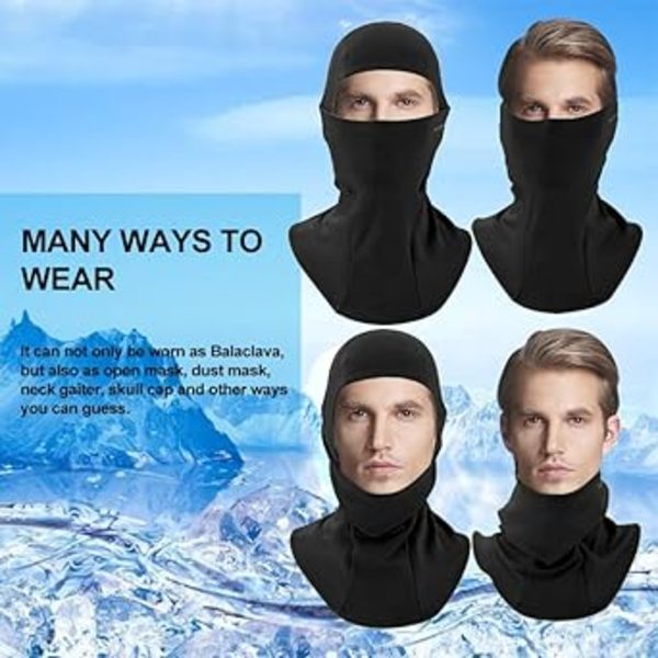 (Musta) Moottoripyörä Balaclava Talvi Miehet Naiset Ulkoilmaurheiluun