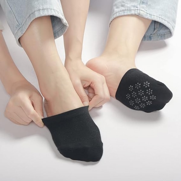 4 par tåsstrumpor utan show liner halvstrumpor för kvinnor dolda tåöverdrag strumpor för mula 4 Pairs