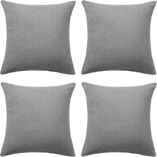 Lysegrå - Sæt af 2 Pudebetræk 45x45cm Sofa Pudebetræk Pudebetræk