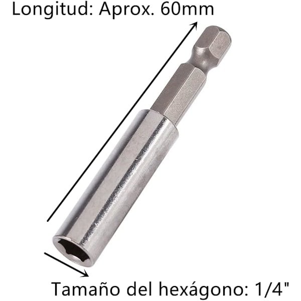 10 kpl Magneettinen kuusiokoloavain jatkovarsi 1/4\" adapteri sähköporakoneille