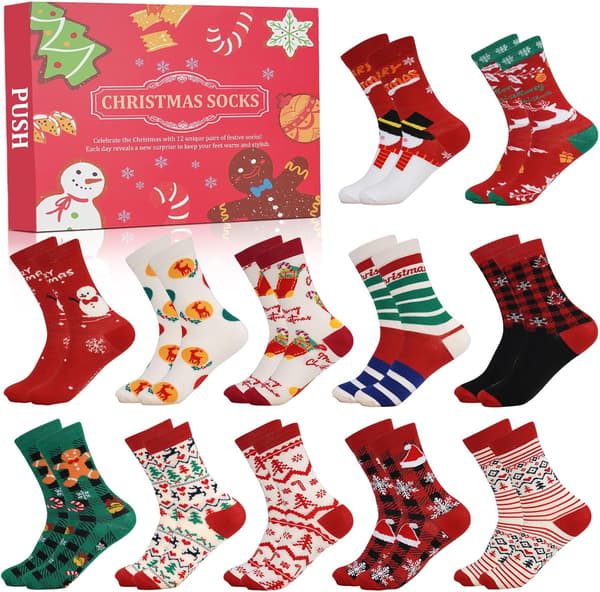 12 Dagers Jule-Sokker Adventskalender for Kvinner