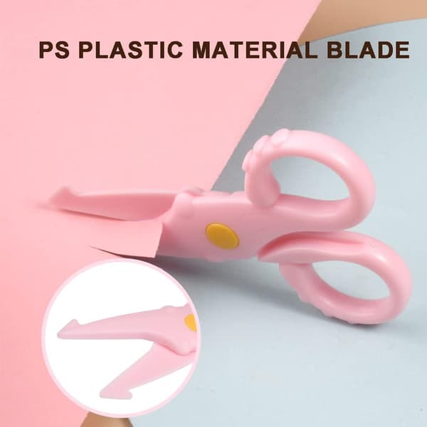2 st plastsaxar för barn, konstsaxar för barn