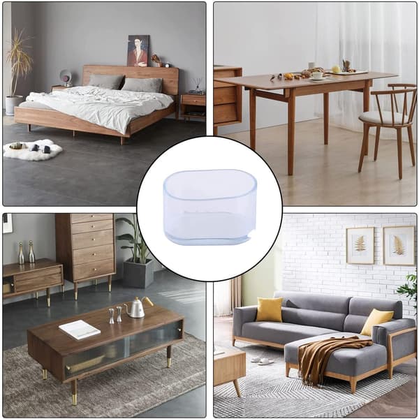 12 stk. Anti-Scratch Stolebeskyttelse, Stolebenbeskyttelse