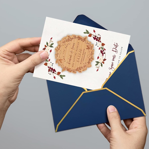 Blå 50 st inbjudningskuvert 18,5 x 13,5 cm, kuvert 5 x 7 tum V-flik kuvert för post
