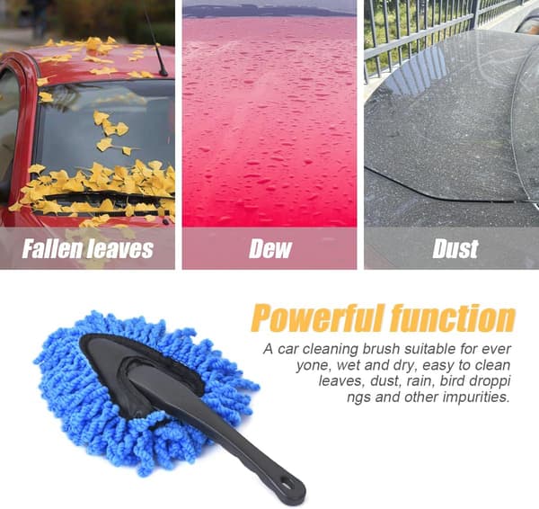 (Blå) 2-pakke Mini Mikrofiber Biler Dash Duster Børste, Multifunksjonell Bil Rengjøring Børste, Bil Interi