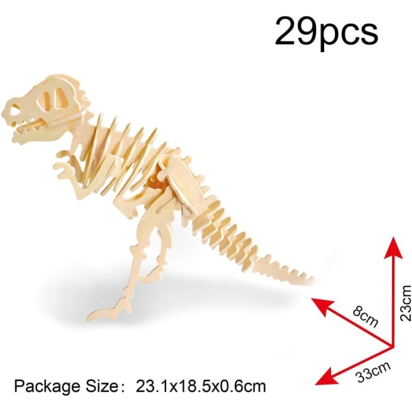 (Tyrannosaurus Rex Spinosaurus Stegosaurus) Träbyggset