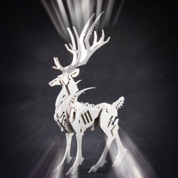 Älg 3D Metallpussel, Modell 3D Metallpussel Laser Cut Pussel, Co