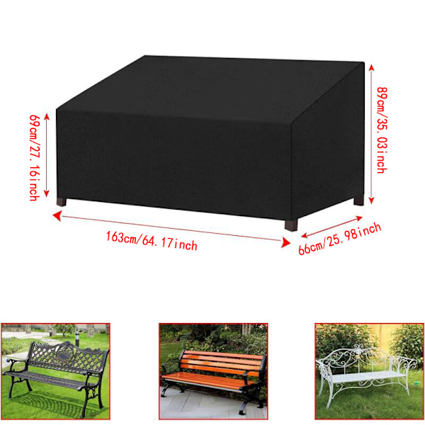 163x66x89/69cm Skyddande Överdrag för 3 Sitsig Utomhus Soffa Skyddande Överdrag 3 Sitsig Utomhus Soffa Skyddande Överdrag för Ga