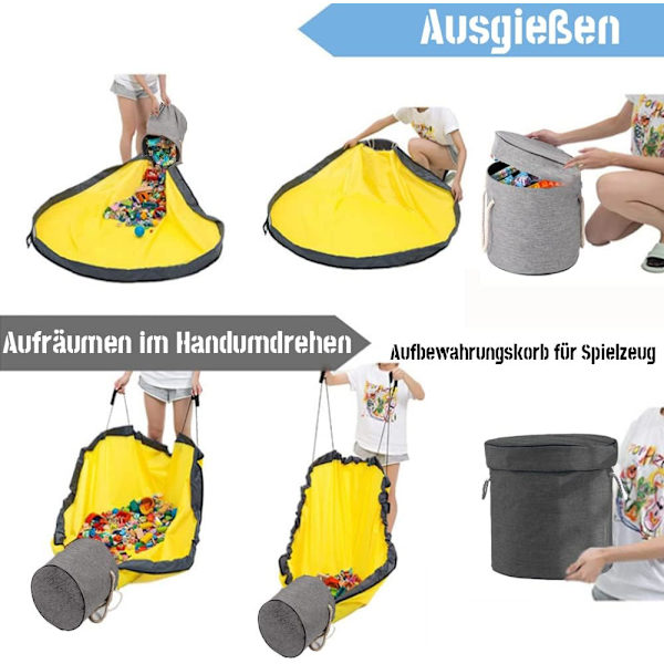 Oppbevaringspose for leker til barn, lekemattepose for leker, mattepose for leker, strandlekepose, oppbevaringspose for baby leker, lekeoppbevaring D