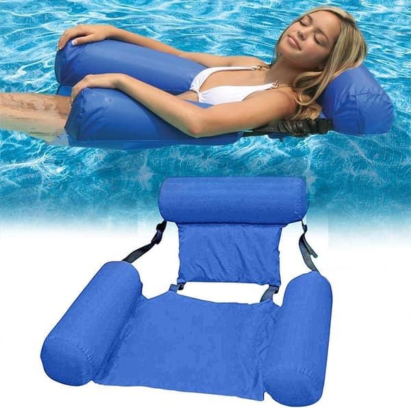Simstol för pool, uppblåsbar simstol, uppblåsbar s