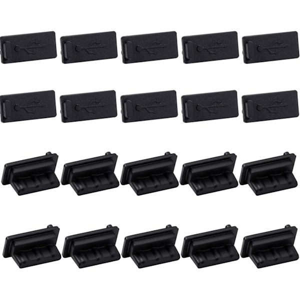 20 kpl Silikoni USB Anti-Dust USB-portti Silikoni Pölysuoja 2.0/3.0 Portti Tulppa Kansi Naarasliitin Sisään