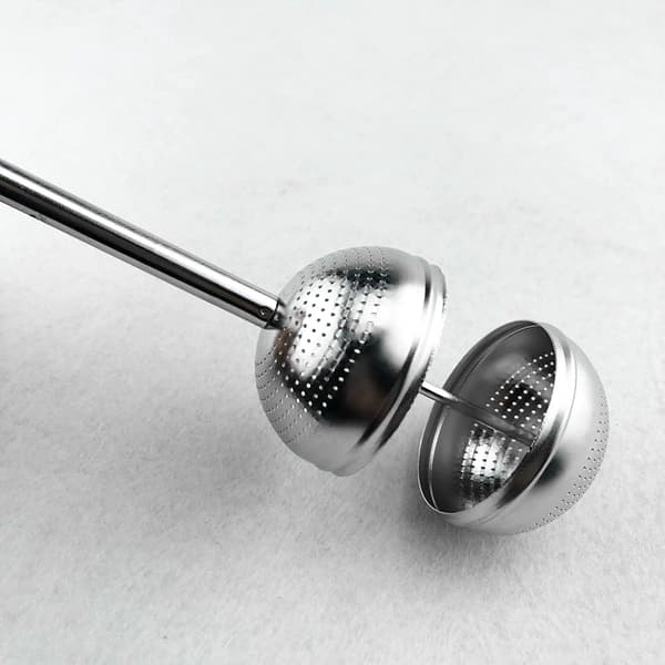 2-pakning teinfuser i rustfritt stål med langt håndtak - rustfritt