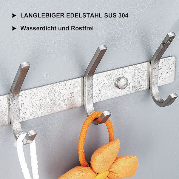 Vægmonteret Frakkeholder, Rustfrit Stål Frakkekroge C O