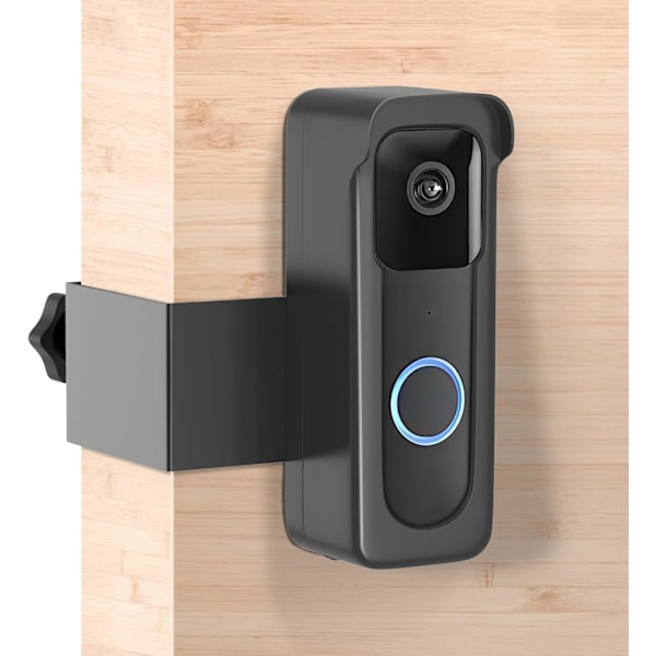 Stöldskyddat Dörrklockfäste, Borrfritt Dörrfäste för Blink Video Doorbell (Svart)