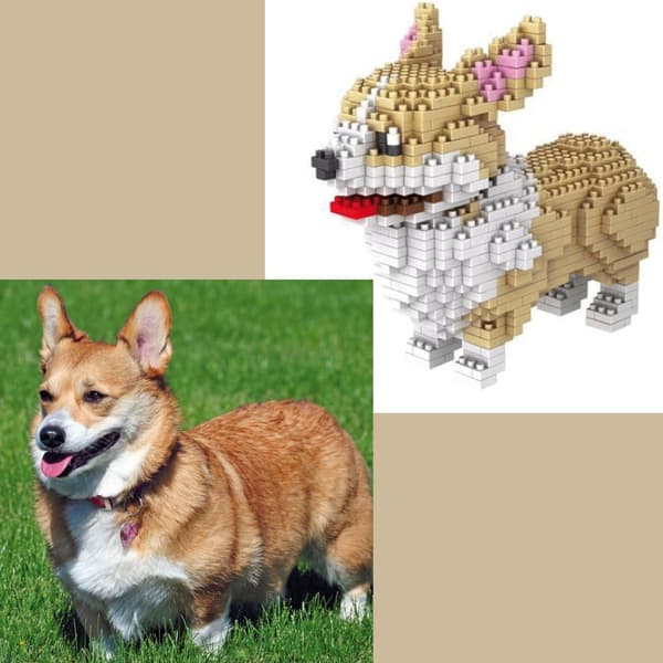 （Julegave）Figur å sette sammen med nanoblocks (stil 3)