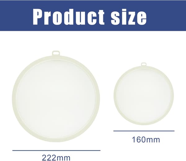 3-pack återanvändbara silikonlock för glas - 2 olika storlekar
