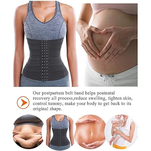 64cm Kvindernes Taljetræner Korset Slankning Body Shaper Mave Kontrol Bælte Stålbåndet Underwea