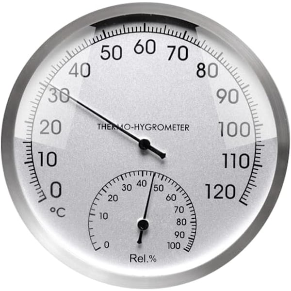 Termometer og hygrometer 2 i 1, metalur, analog termo-hygrometer f