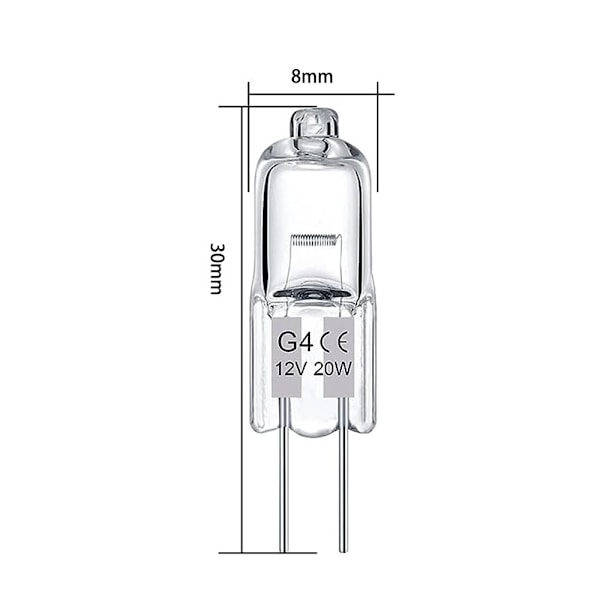 G4 Halogenlamper 20W 12V - Varm hvid 20w 15pcs