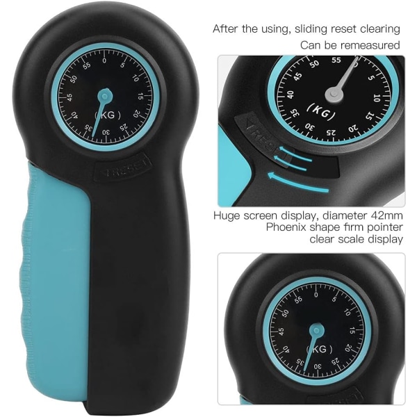 Handdynamometer, mekanisk greppstyrketestare, greppmätare för