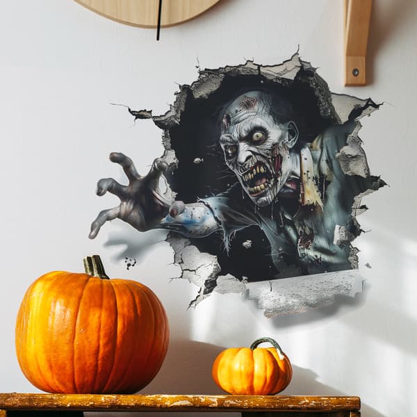 Halloween väggdekaler trasig vägg zombie sovrum vardagsrum veranda heminredning väggdekaler E