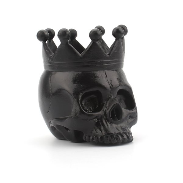 1 stk. kranie lysestage krone skelet kranie lysestage tealight kop harpiks lysestage håndværk til