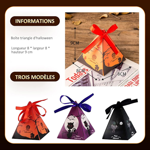 Halloween godisbox 24 stycken godisboxar Halloween Triangle Halloween godisboxar Halloween godis B