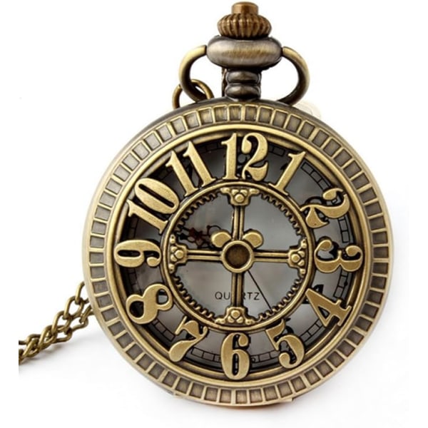 Retro antiikki pronssinen taskukello 31 tuuman watch , muualle luokittelematon