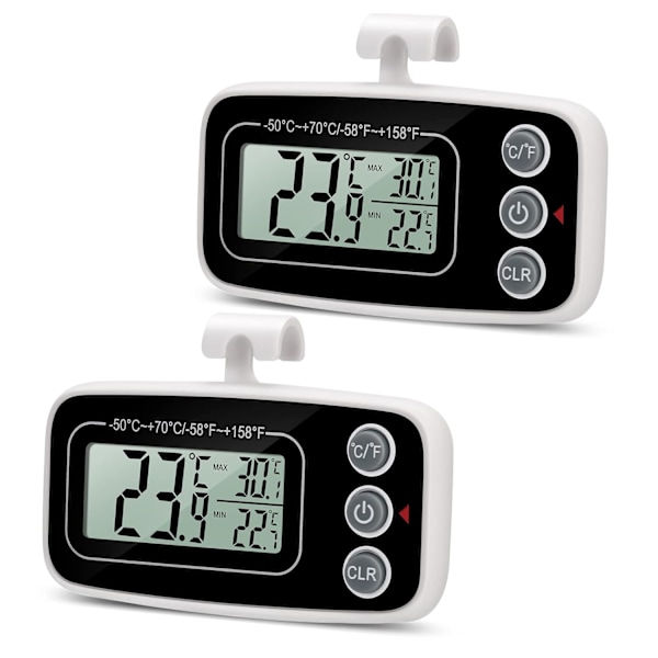 2pcs Digital Fridge Thermometer Temperature -50°C to 70°C