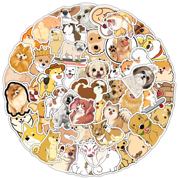 50pcs stickers -Cute dog sticker