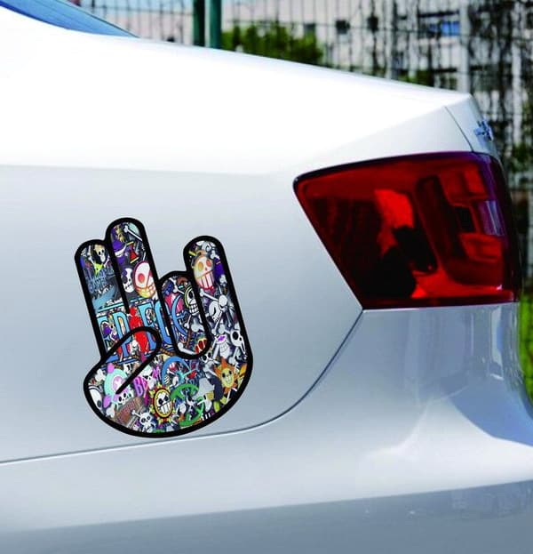 4 stk. Bilsticker Motorcykel Graffiti Stickers