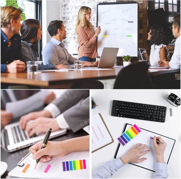 (8 Sæt) Farvede Sticky Notes IndexAdhesive Bogmærker, Indexfaner til Ark Rapporter Bøger, Personlige Sticky Notes til G