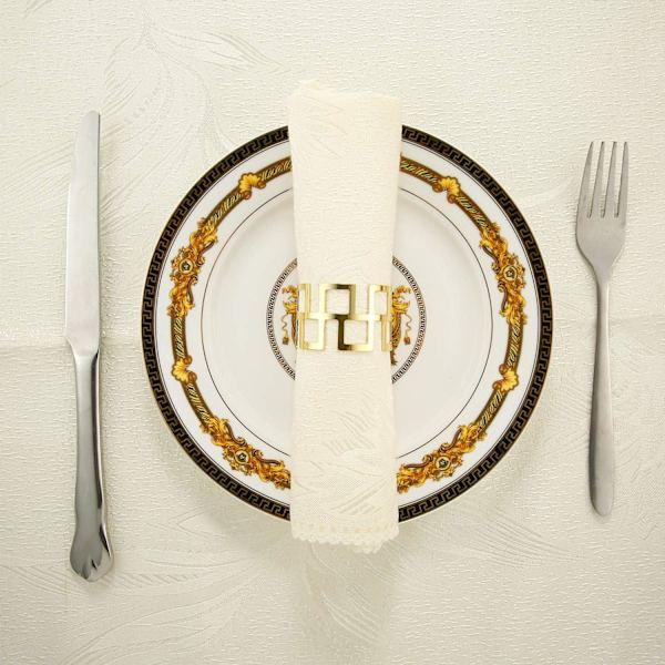 12 Hule Metall Serviettringer, Serviettspenne Dekorasjoner, Egnet for Bryllup Jul Thanksgiving Party Bord Dekor J