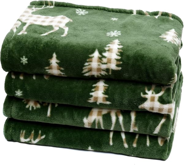 Flanell digitaltrykt teppe med juletema