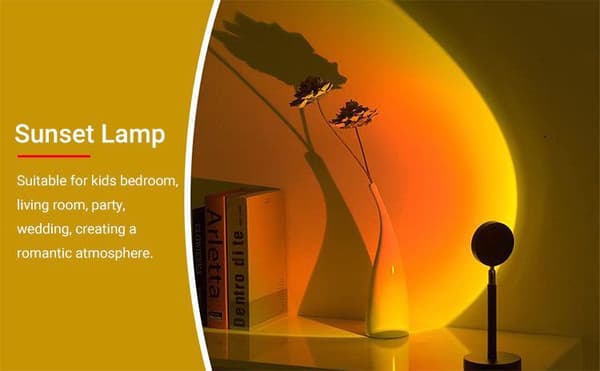 Auringonlaskun lamppu Auringonlaskun punainen projektorivalo, Auringonlaskun projektio LED-valo